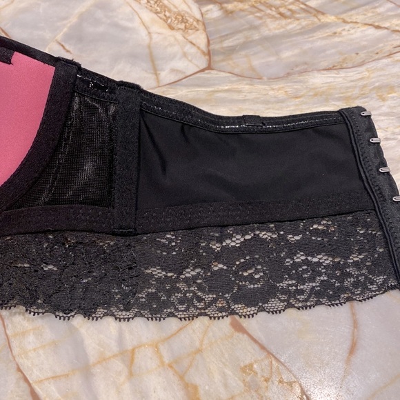 Victoria Secret Pink Very Sexy Strapless Long Line Sequin Satin Bra 34A - Picture 6 of 8